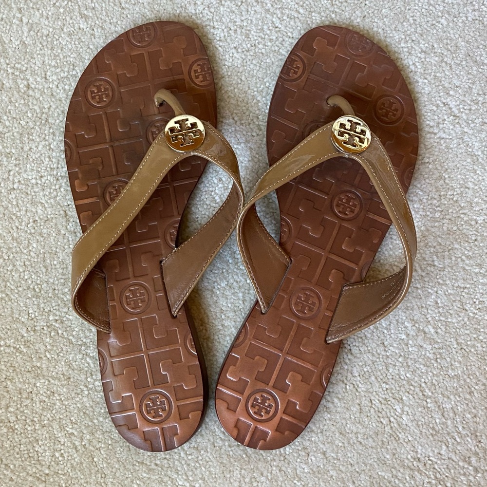 Tory Burch Thong Patent Leather Sandal